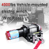 4500LB 12V Electric Winch, 4WD Recovery Winch with 0.2Inch x 50Ft Steel Wire Rope, 1.3kW Motor, 136:1 Gear Ratio, for UTV/ATV Off-Road Vehicle Recovery ATW-4500W
