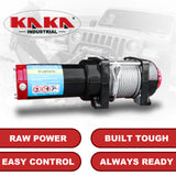 4500LB 12V Electric Winch, 4WD Recovery Winch with 0.2Inch x 50Ft Steel Wire Rope, 1.3kW Motor, 136:1 Gear Ratio, for UTV/ATV Off-Road Vehicle Recovery ATW-4500W