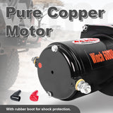 6000LB 12V Electric Winch with Synthetic Rope, 0.28Inch x 55.8Ft, 2.8kW Motor, 170:1 Gear Ratio, Wireless Remote, for 4x4 Off-Road Truck Jeep SUV Recovery ATW-6000S