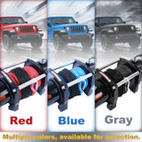 6000LB 12V Electric Winch with Red Synthetic Rope, 0.28Inch x 55.8Ft, 2.8kW Motor, 170:1 Gear Ratio, Wireless Remote, for 4x4 Off-Road Truck Jeep SUV Recovery ATW-6000S