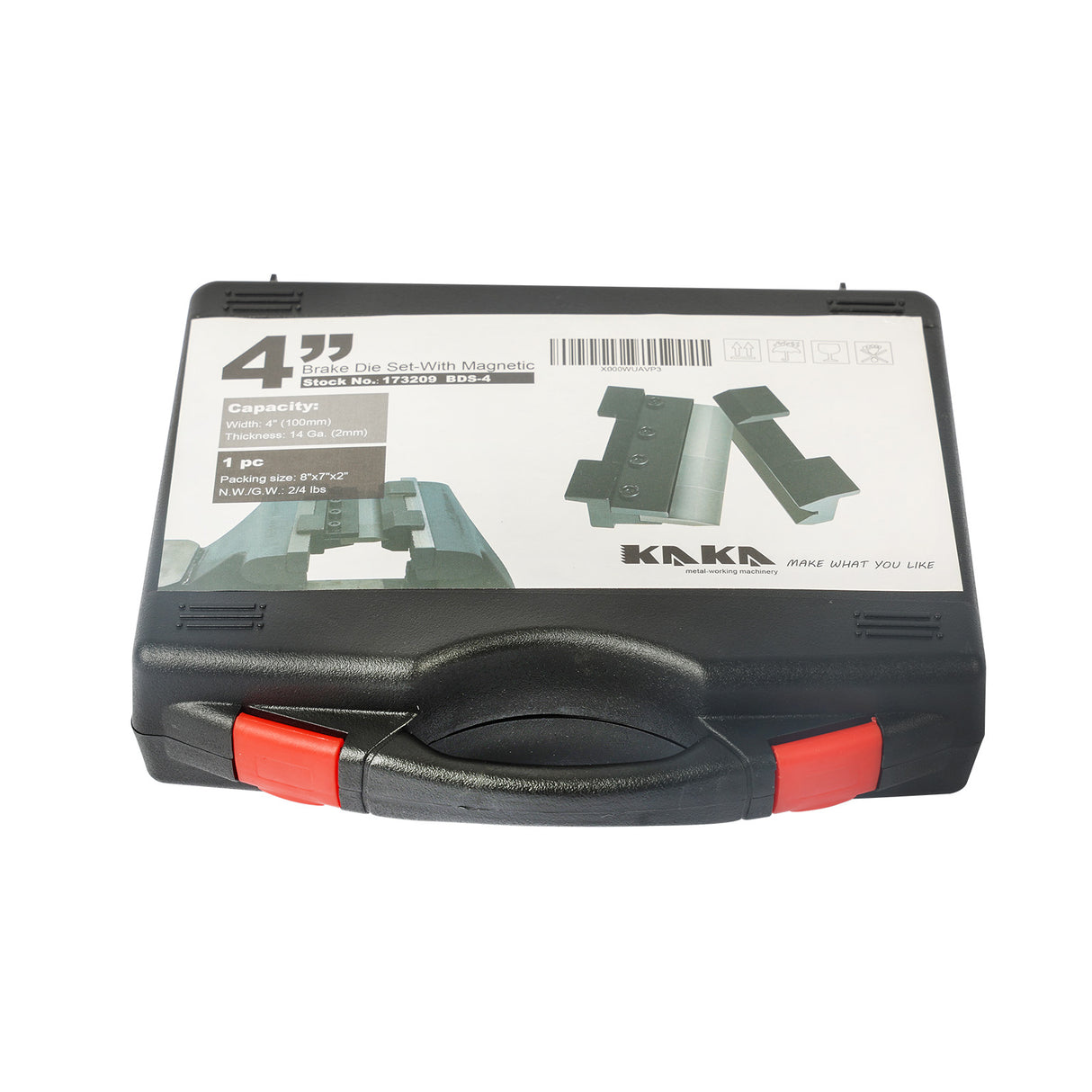 KAKA Industrial BDS-4 4 Inches Sheet Metal Vice Brake Die Set, Magnetic Vise Mount