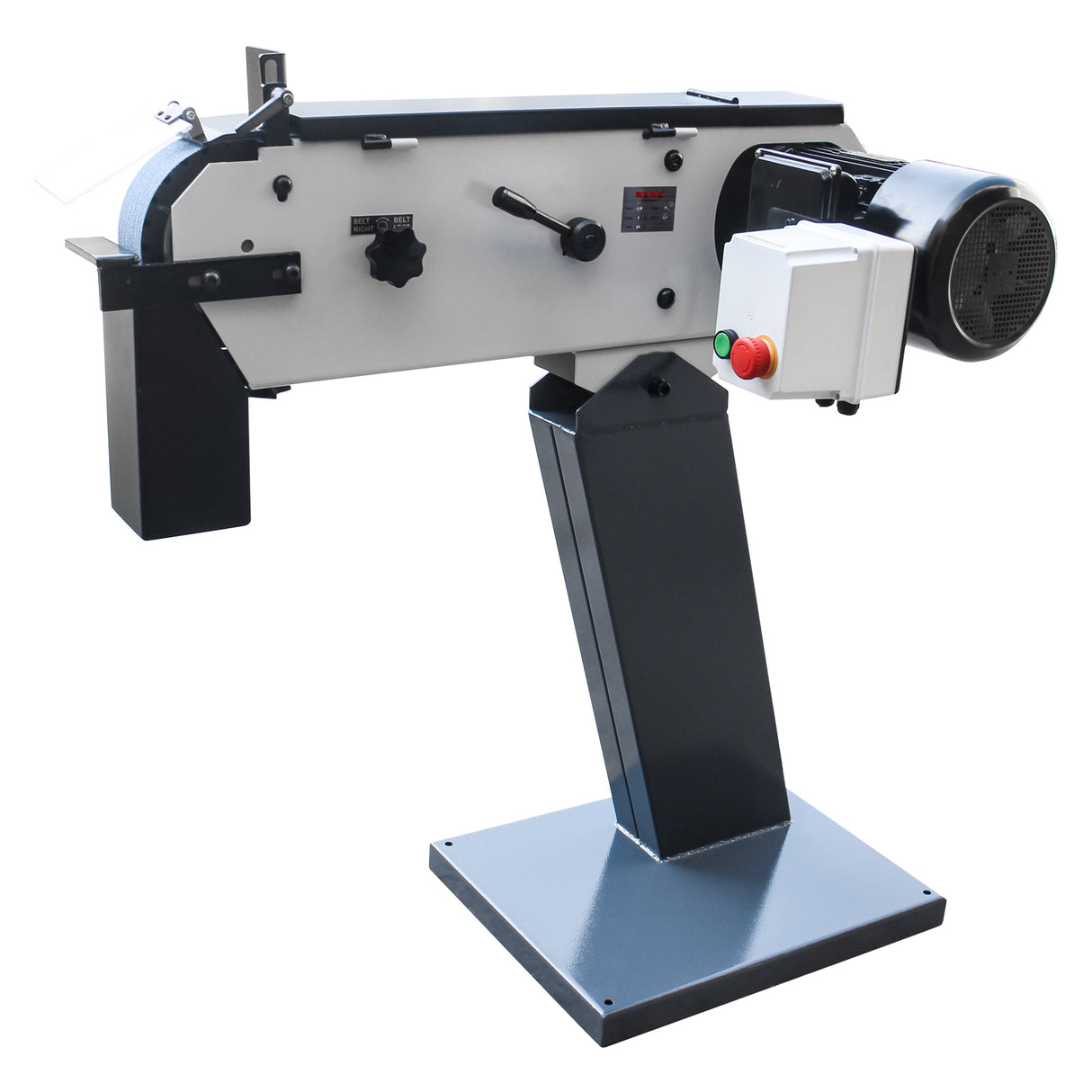 Kaka Industrial BG-3 Belt Grinder, 3 x 79 in Belt Sande, Wheel Metal Belt Grinder/Sander, Sander with Cast Iron Base, High Speed Belt Grinder 220V-60HZ-1PH