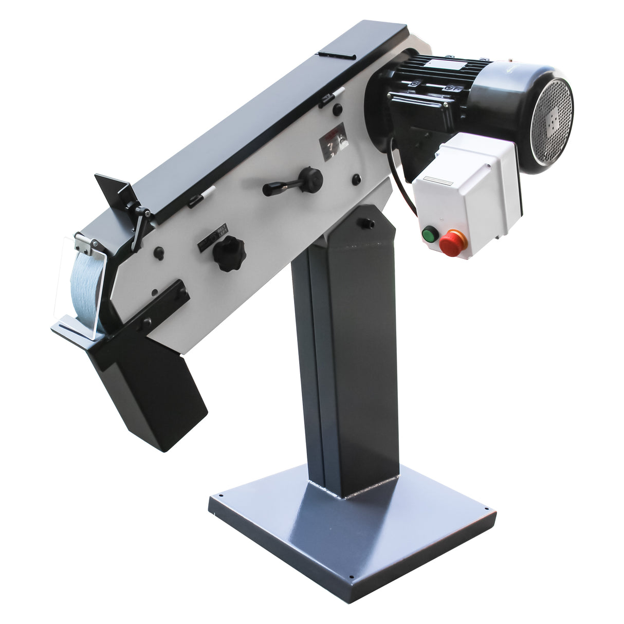 Kaka Industrial BG-3 Belt Grinder, 3 x 79 in Belt Sande, Wheel Metal Belt Grinder/Sander, Sander with Cast Iron Base, High Speed Belt Grinder 220V-60HZ-1PH