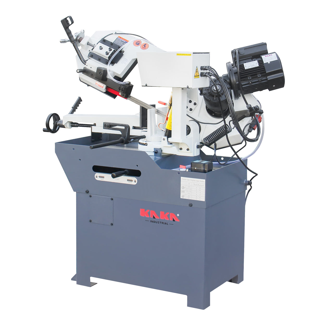 KAKA Industrial BS-108G Horizontal Metal Cutting Bandsaw, 10" x 7.9" Round & Rectangular Cutting, 60° Miter Angle, 1.5HP 115V Motor for Steel, Aluminum, Metal Fabrication