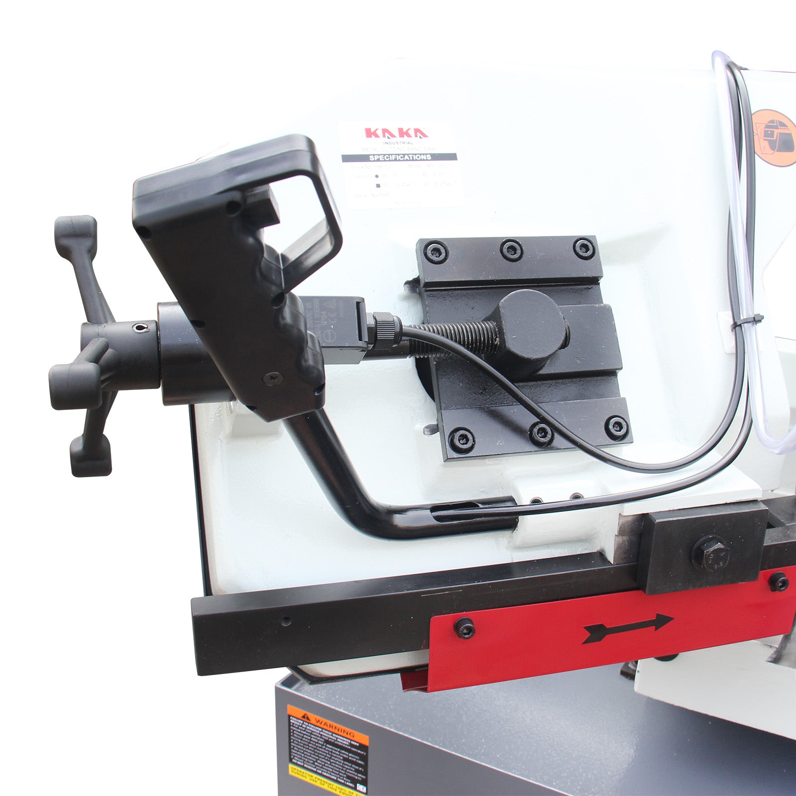 Dual-Miter Metal Bandsaw, 12″ × 6″ Capacity, 60° Right / 45° Left Swiv