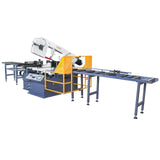 KAKA INDUSTRIAL BS-1810G 18"x9.8" PLC control Horizontal Band Saw, Hydraulic Shutle Vices and Swivel on both sides 220V 3phase