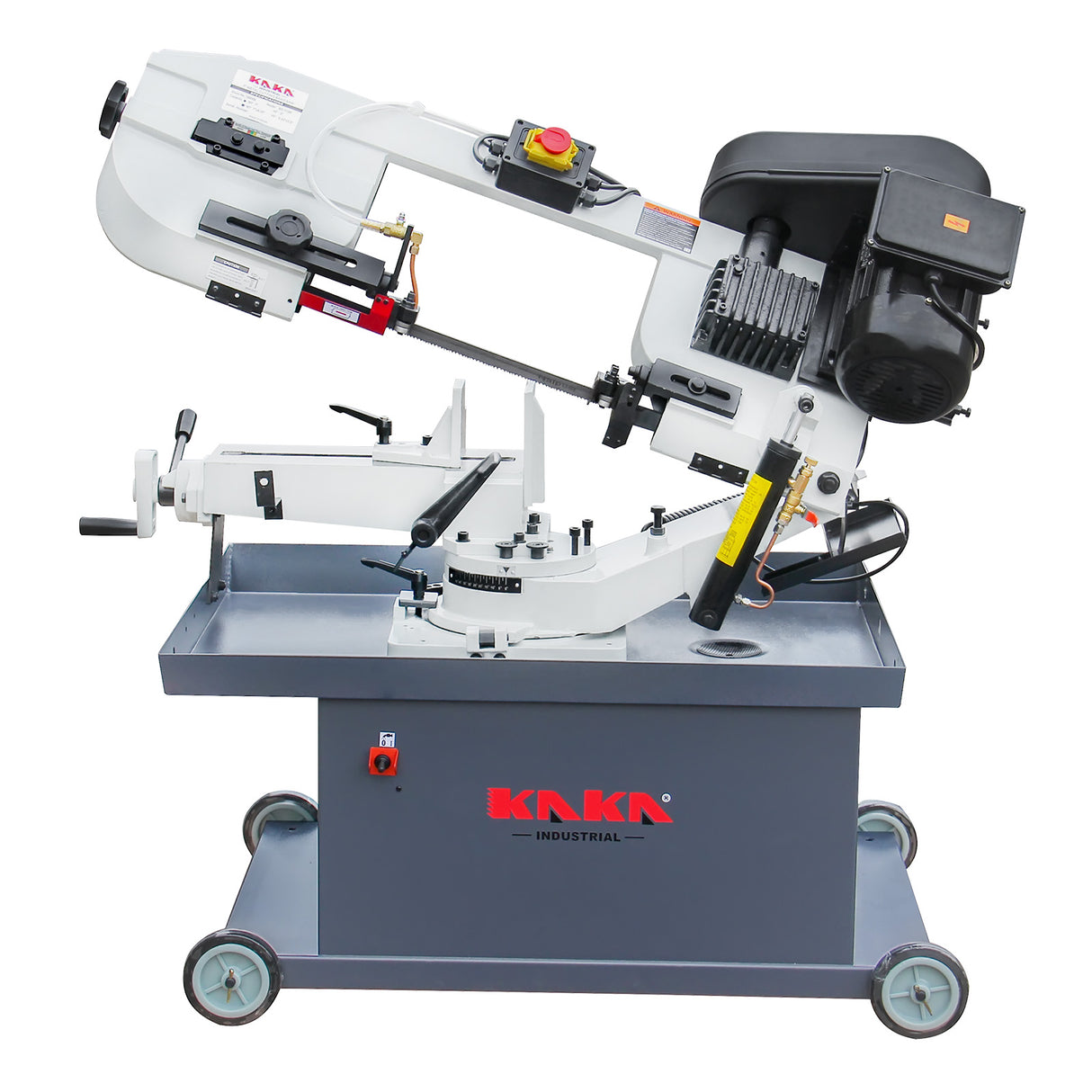 KAKA Industrial BS-712R horizontal bandsaw, the bow can be swiveled between 45° and 90°Solid Design, Metal Cutting Band Saw, High Precision Metal Band Saw with 1.5HP motor 115V230V-60HZ