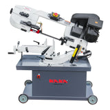 KAKA Industrial BS-712R horizontal bandsaw, the bow can be swiveled between 45° and 90°Solid Design, Metal Cutting Band Saw, High Precision Metal Band Saw with 1.5HP motor 115V230V-60HZ