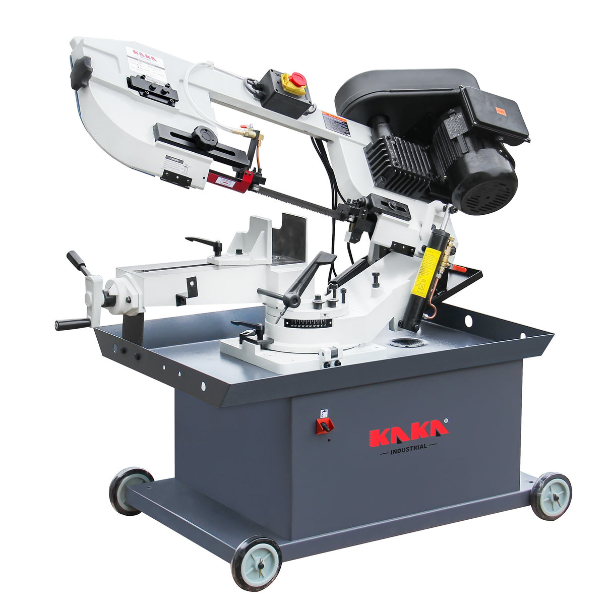 KAKA Industrial BS-712R horizontal bandsaw, the bow can be swiveled between 45° and 90°Solid Design, Metal Cutting Band Saw, High Precision Metal Band Saw with 1.5HP motor 115V230V-60HZ