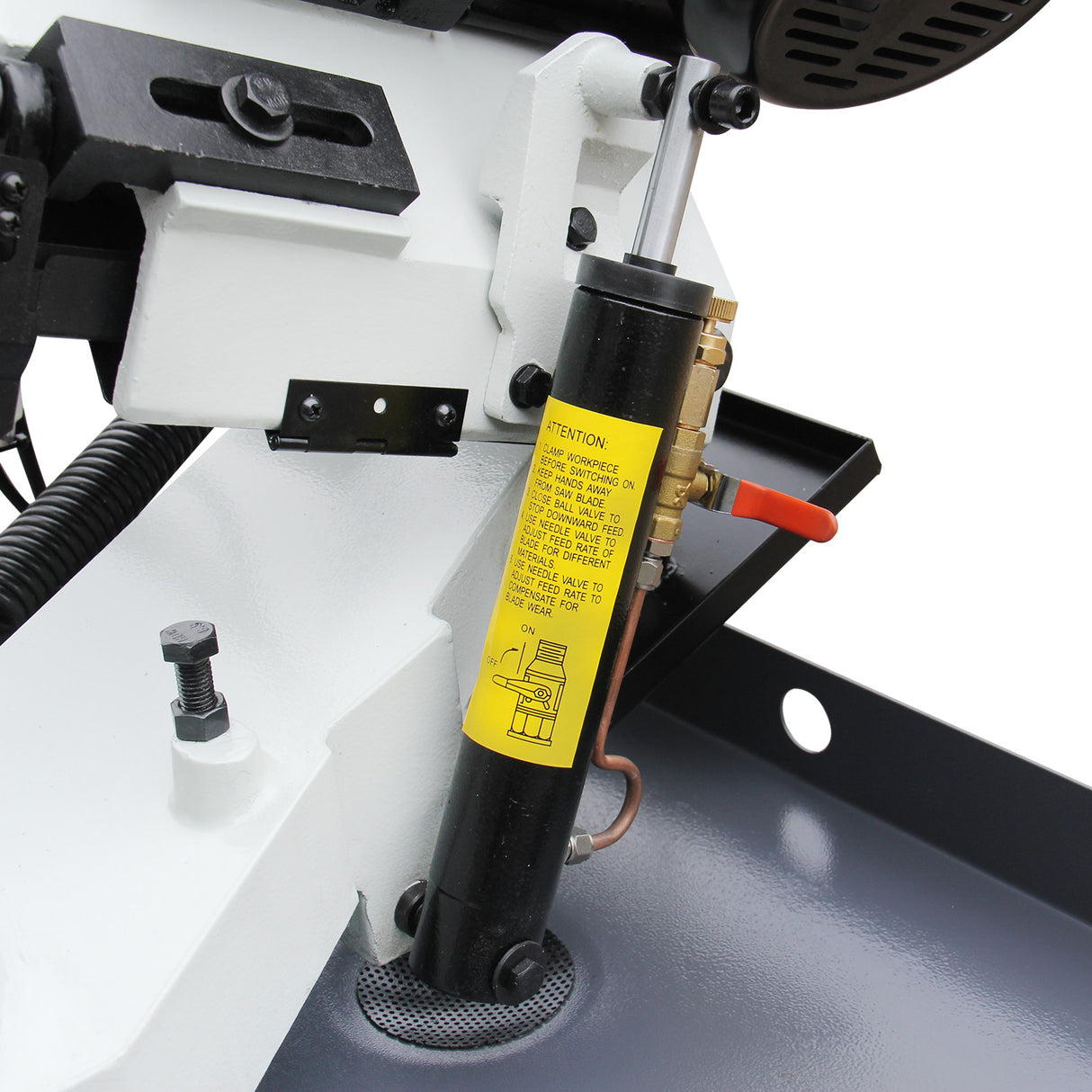 KAKA Industrial BS-712R horizontal bandsaw, the bow can be swiveled between 45° and 90°Solid Design, Metal Cutting Band Saw, High Precision Metal Band Saw with 1.5HP motor 115V230V-60HZ