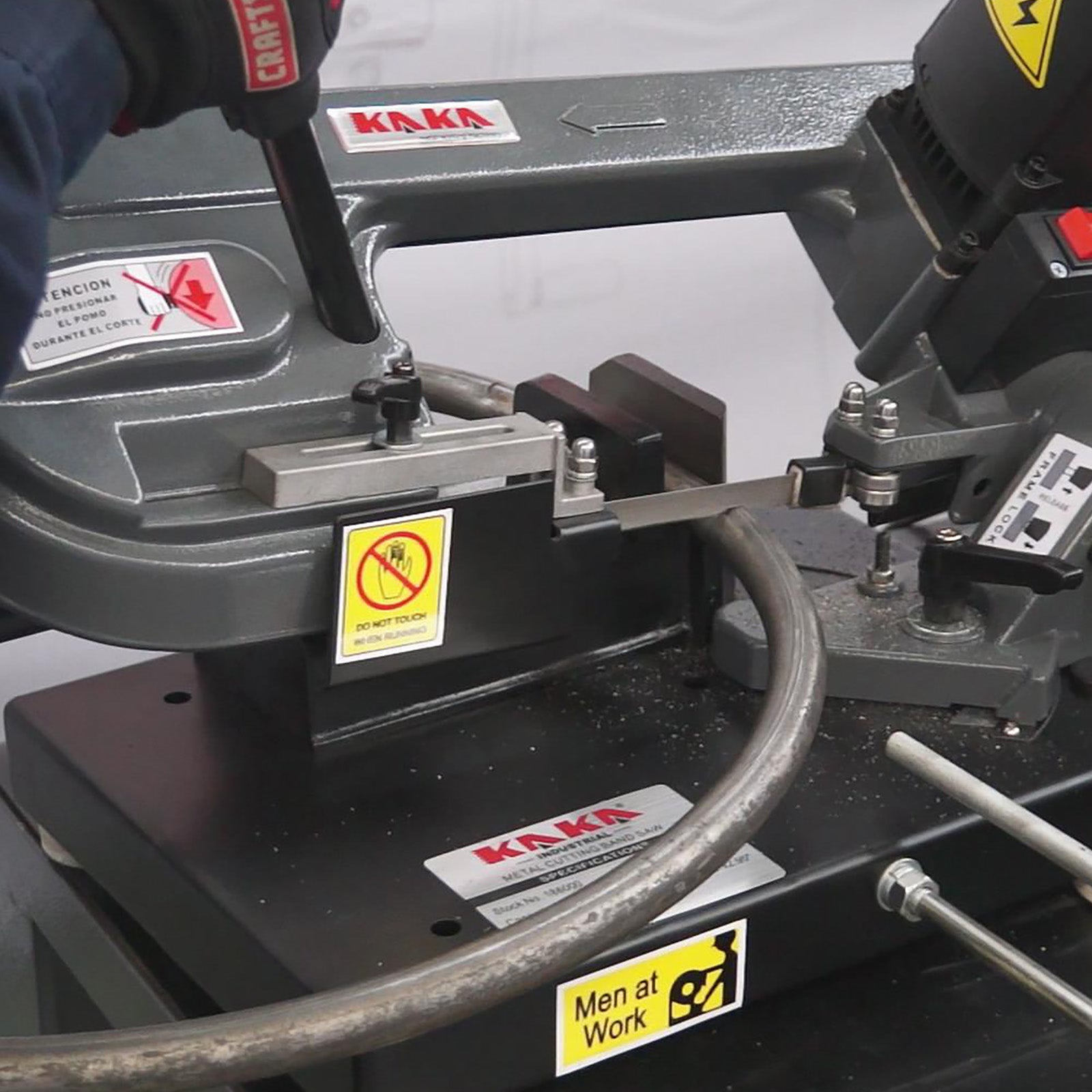 KAKA Industrial Mini Metal Cutting Band Saw - Versatile with Step