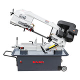 KAKA Industrial BS-912B horizontal bandsaw 9"Horizontal Metal Cutting Band Saw 4 Steps Blade Speed Metal Band Saw, Space Saver Movable Metal Cutting Band Saw 115V&230V Dual Voltage Prewired 1PH