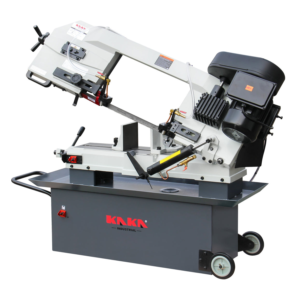 KAKA Industrial BS-912B horizontal bandsaw 9"Horizontal Metal Cutting Band Saw 4 Steps Blade Speed Metal Band Saw, Space Saver Movable Metal Cutting Band Saw 115V&230V Dual Voltage Prewired 1PH