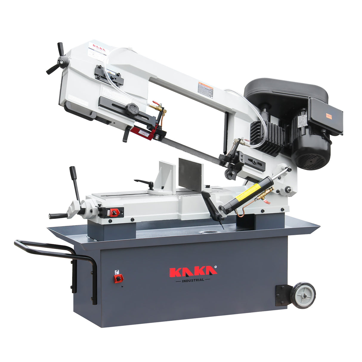 KAKA Industrial BS-912B horizontal bandsaw 9"Horizontal Metal Cutting Band Saw 4 Steps Blade Speed Metal Band Saw, Space Saver Movable Metal Cutting Band Saw 115V&230V Dual Voltage Prewired 1PH