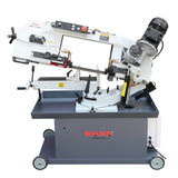KAKA INDUSTRIAL 9" x 12" Horizontal Metal Cutting Band Saw, Gear Drive Bandsaw with Stepless Speed Regulation Heavy-Duty 2 HP (1.5kW) Motor, 110V 1PH and 45-Degree Swivel Head BS-912GR