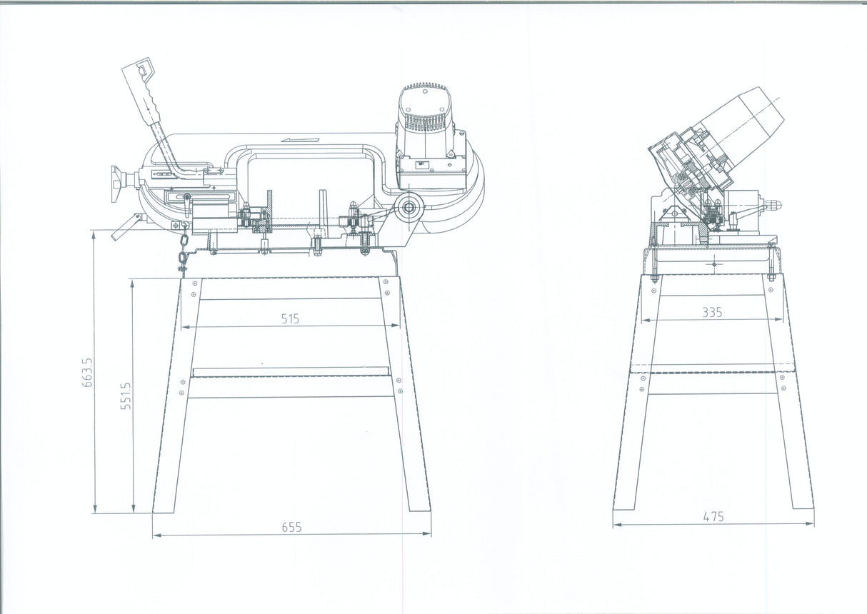 KAKA INDUSTRIAL Stand for Metal Cutting Band Saw BS-150/BS-6