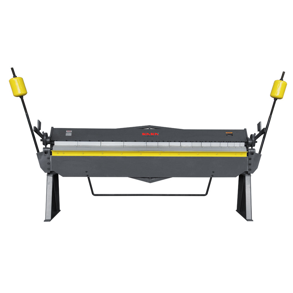 100-Inch Box and Pan Brake front view with heavy-duty balanced hammers and segmented bending fingers W-10012A