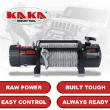 12000LB 12V Electric Winch, 4WD Recovery Winch with 0.4Inch x 85Ft Steel Wire Rope, 3.2kW Motor, 265:1 Gear Ratio, Automatic Brake, for Off-Road Truck Jeep SUV Recovery CW-12000S