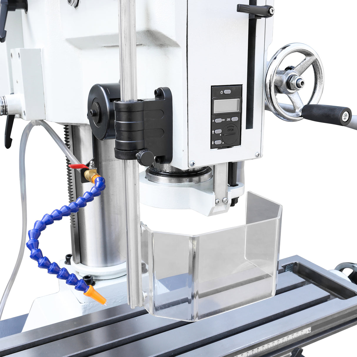 Mill Drill Machine, 1.26" Max Drilling & 2.95" Face Milling, Bench Lathe with Tapping, MT3 Spindle, Single-Phase 240V, for Home Workshop and Industrial Use DM-32A