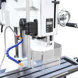 Mill Drill Machine, 1.26" Max Drilling & 2.95" Face Milling, Bench Lathe with Tapping, MT3 Spindle, Single-Phase 240V, for Home Workshop and Industrial Use DM-32A