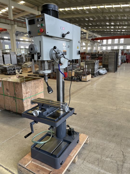 (USED & DEMO)High-Performance Vertical Drilling and Tapping Machine DP-40, Come with a Free Cross Table, High Torque Gear Drive