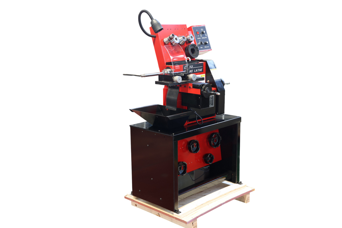 KAKA INDUSTRIAL C9372 Brake Rotor and Drum Lathe, DC Drive, 20 in Max Rotors 7.1-20 in, 70-320 rpm, DC drive, stepless feed, 0.8 HP, auto repair shops, garages, fleet