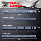 Sheet Metal Brake, 52-Inch Magnetic Box and Pan Brake, 6.5-Ton 16-Ga Capacity Powerful Electric Bending Brake, Metal Break with Foot Pedal Control 220V-1PH, Includes Clamp Bars EB-5216