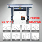 Sheet Metal Brake, 60-Inch Magnetic Box and Pan Brake, Electric Metal Brake Bender, 8-Ton 16-Ga. Capacity Metal Break with Foot Pedal Control 220V-60HZ-1PH, Includes Clamp Bars EB-6116