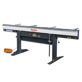 KAKA INDUSTRIAL Sheet Metal Brake 98-inch, Electric Metal Brake Bender, 12-Ton 16-Gauge Capacity Magnetic Box and Pan Brake, 220V Single Phase with Foot Pedal Control, Includes Clamp Bars