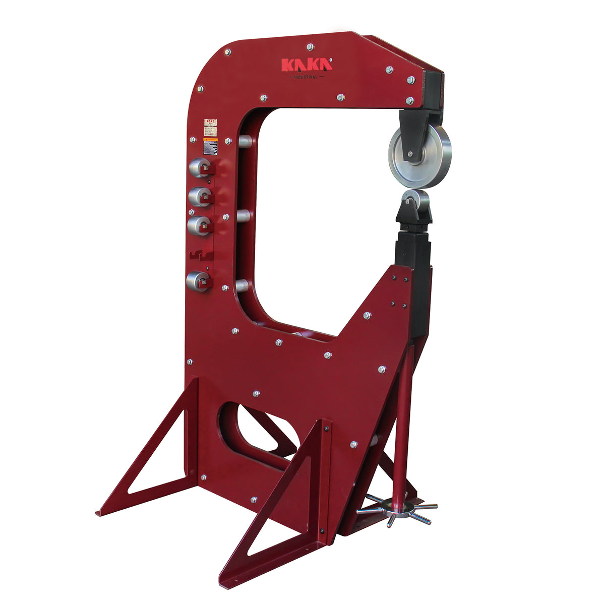 English Wheel, 30 in Throat, 14 Gauge Steel 8 x 3 in upper wheel, 6 anvils, ball bearings, quick-release, adjustable caster camber, auto body, aircraft F2.0x760