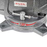 6" industrial grade bench vise Table Top Clamp Press Locking Swivel Base Heavy-Duty for Crafting Sculpting Modeling Soldering Woodworking HIS-150