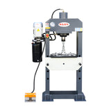 KAKA INDUSTRIAL Hydraulic Press, 25-Ton H-Frame Hydraulic Shop Press with Foot Pedal, 9.8-Inch Stroke Electric Hydraulic Press with Pressure Gauge for Pressing, Stamping HP-25F