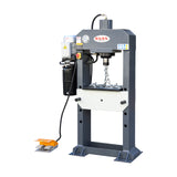 KAKA INDUSTRIAL Hydraulic Press, 25-Ton H-Frame Hydraulic Shop Press with Foot Pedal, 9.8-Inch Stroke Electric Hydraulic Press with Pressure Gauge for Pressing, Stamping HP-25F