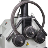 KAKA Industrial Roll Bending Machine Heavy Duty Hydraulic Processes Flat Bar, Square Tube, Round Bar and Structural Sections, Horizontal/Vertical Operation, 220V 3PH HRBM-65H