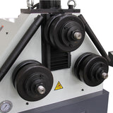 KAKA Industrial Roll Bending Machine Heavy Duty Hydraulic Processes Flat Bar, Square Tube, Round Bar and Structural Sections, Horizontal/Vertical Operation, 220V 3PH HRBM-65H