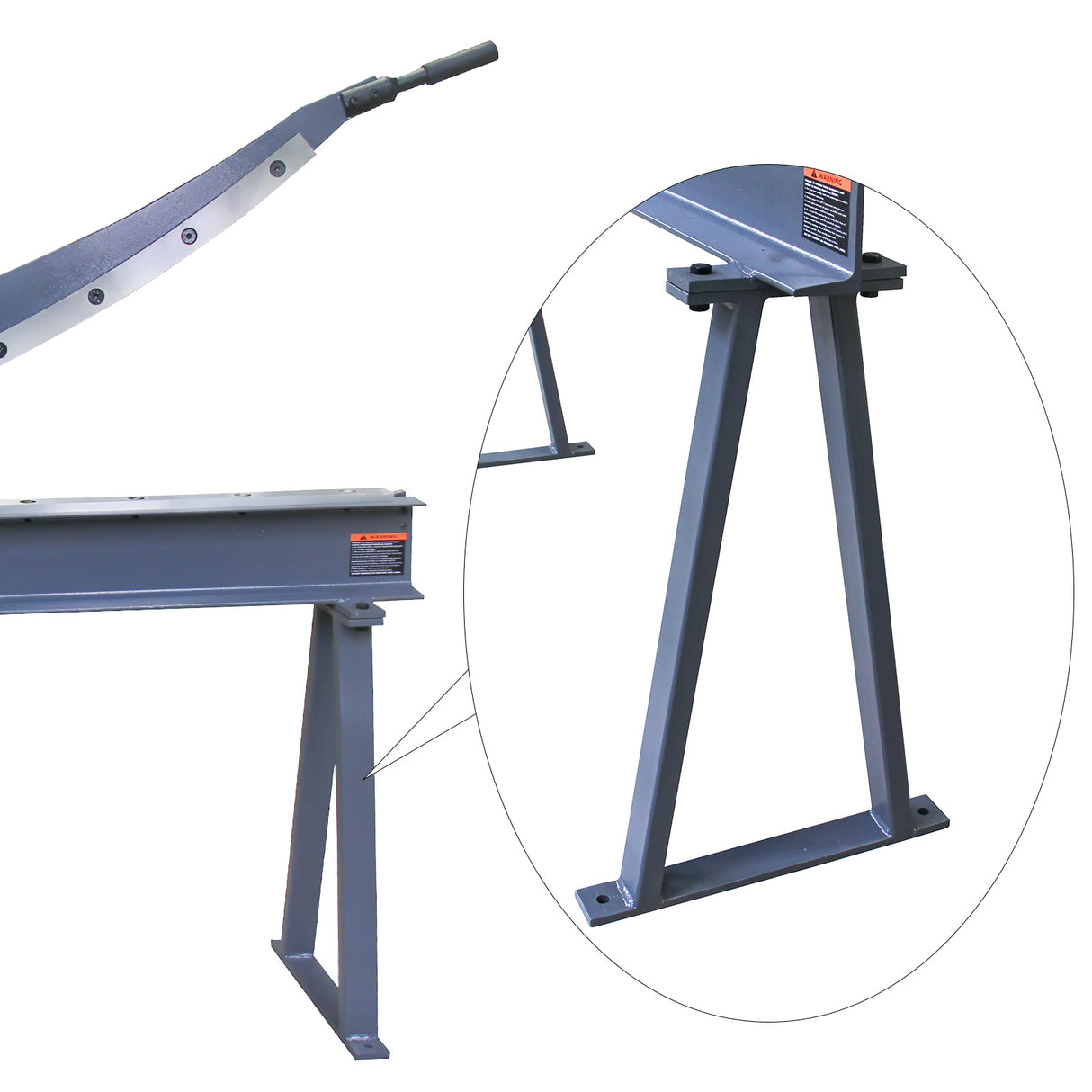 Kaka industrial HS-52 Guillotine Metal Shear, 52 inch Bed Width, 16 Gauge Metal Guillotine Shear with a Stand for Construction Work Sheet Metal Fabrication Plate Cutting Cutter