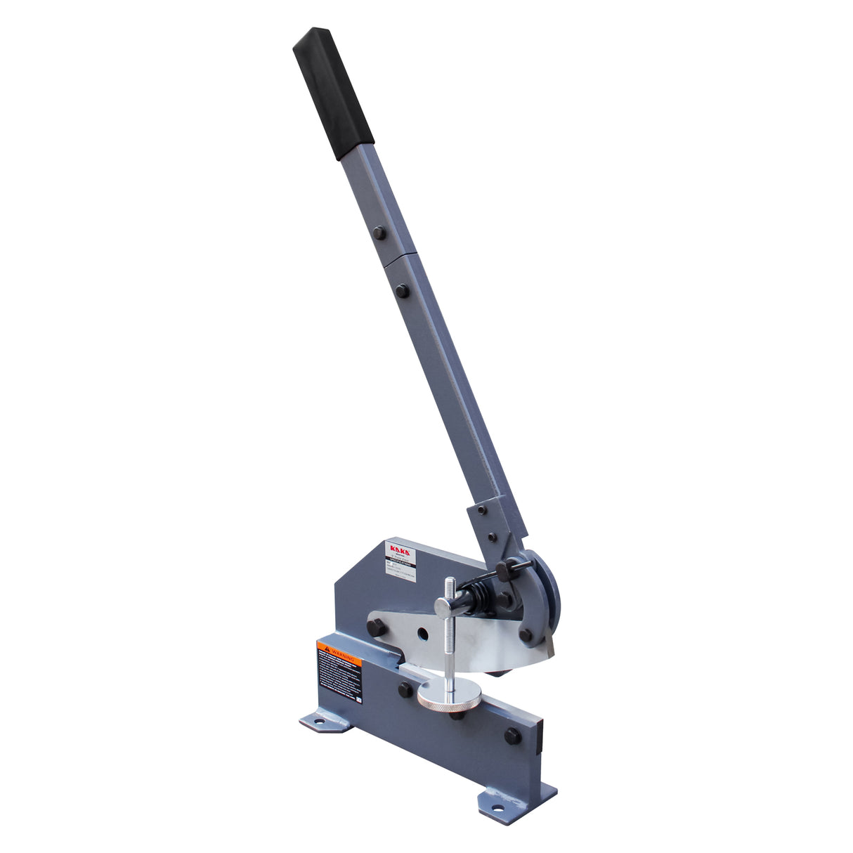 Kaka industrial HS-8 8 inch Hand Plate Shear, Bench Shear Throatless Multiple Purpose Benchtop Throatless Sheet Metal Cutter for Shear Carbon Steel Plates and Bars
