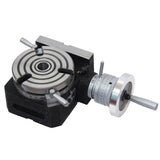 Kaka Industrial HV-4, 4" Horizontal Vertical Rotary Table Rotary table TSL Vertical & Horizontal MT2 Center Sleeve Rotary Table 3 slot Precision Milling Table 360 Degrees Precision Rotary Table