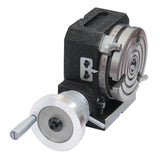 Kaka Industrial HV-4, 4" Horizontal Vertical Rotary Table Rotary table TSL Vertical & Horizontal MT2 Center Sleeve Rotary Table 3 slot Precision Milling Table 360 Degrees Precision Rotary Table