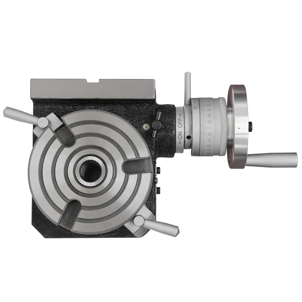 Kaka Industrial HV-4, 4" Horizontal Vertical Rotary Table Rotary table TSL Vertical & Horizontal MT2 Center Sleeve Rotary Table 3 slot Precision Milling Table 360 Degrees Precision Rotary Table