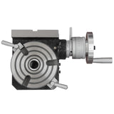 Kaka Industrial HV-4, 4" Horizontal Vertical Rotary Table Rotary table TSL Vertical & Horizontal MT2 Center Sleeve Rotary Table 3 slot Precision Milling Table 360 Degrees Precision Rotary Table