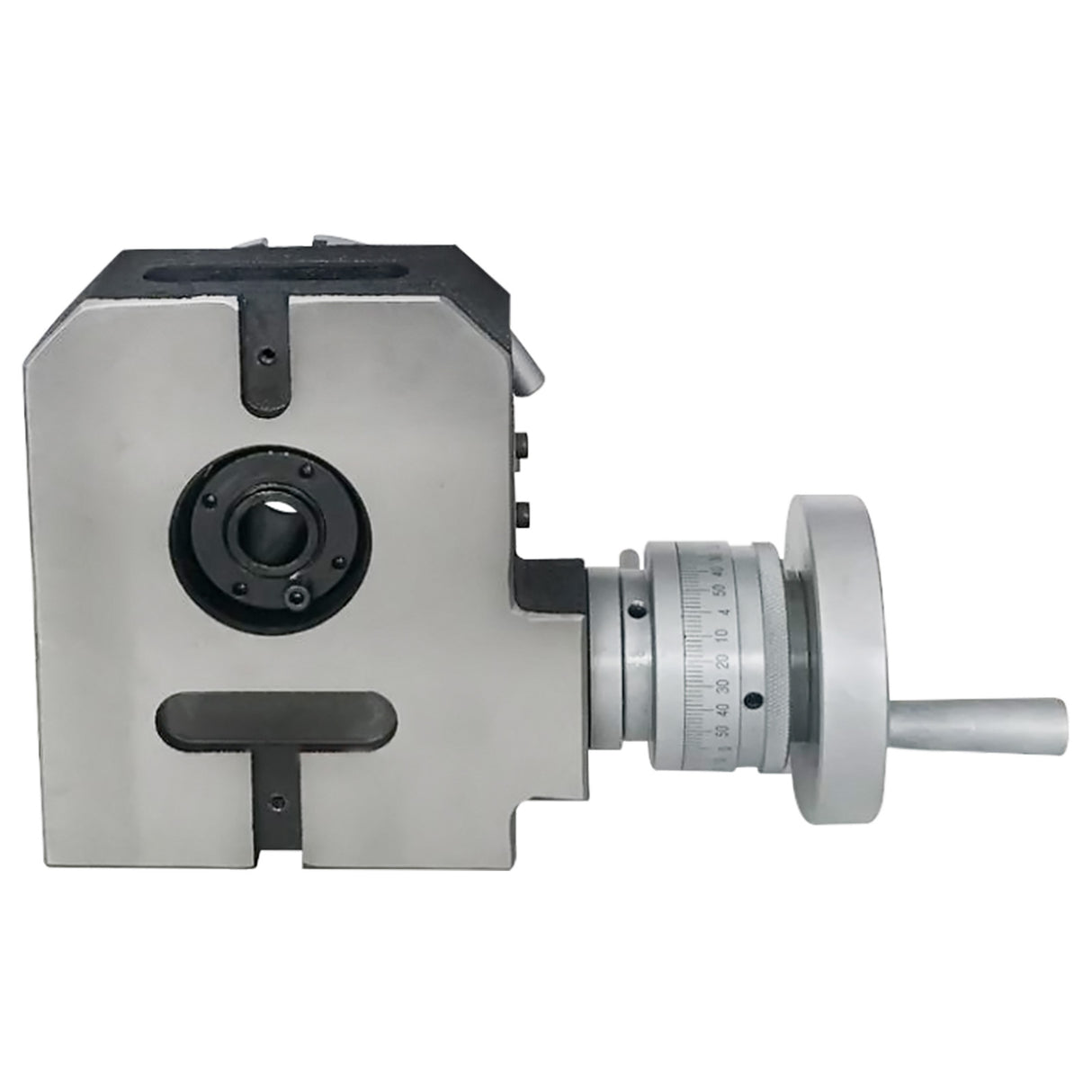Kaka Industrial HV-4, 4" Horizontal Vertical Rotary Table Rotary table TSL Vertical & Horizontal MT2 Center Sleeve Rotary Table 3 slot Precision Milling Table 360 Degrees Precision Rotary Table