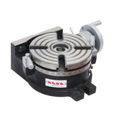 KAKA Industrial HV-6 6"  Rotary table TSL Vertical & Horizontal MT2 Center Sleeve Rotary Table 4 slot Precision Milling Table