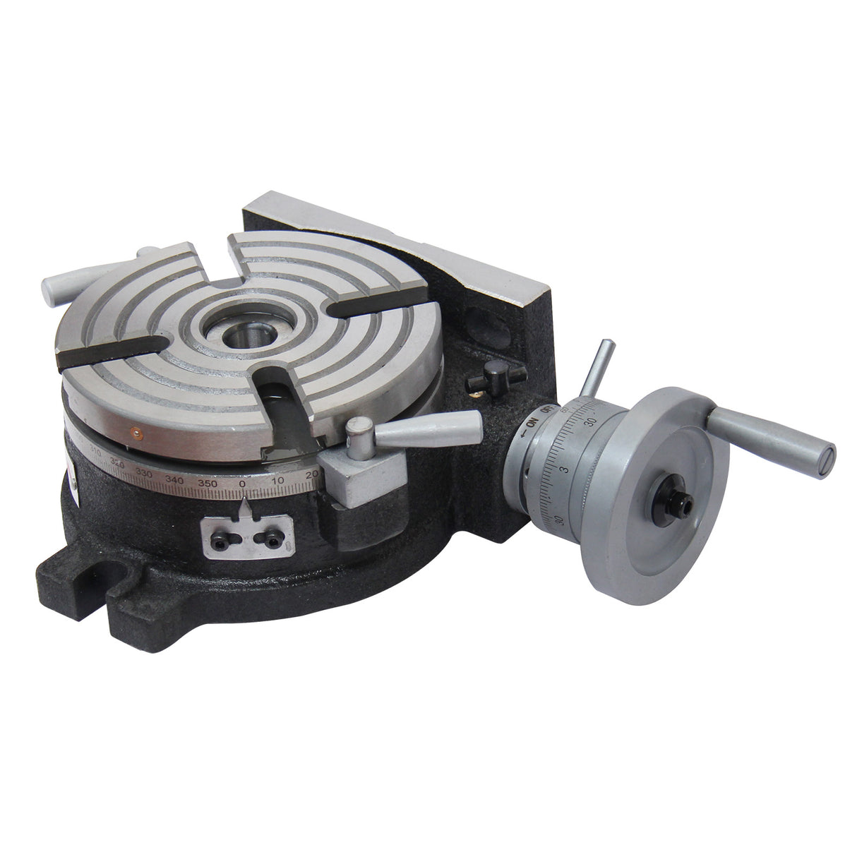 KAKA Industrial HV-6 6"  Rotary table TSL Vertical & Horizontal MT2 Center Sleeve Rotary Table 4 slot Precision Milling Table