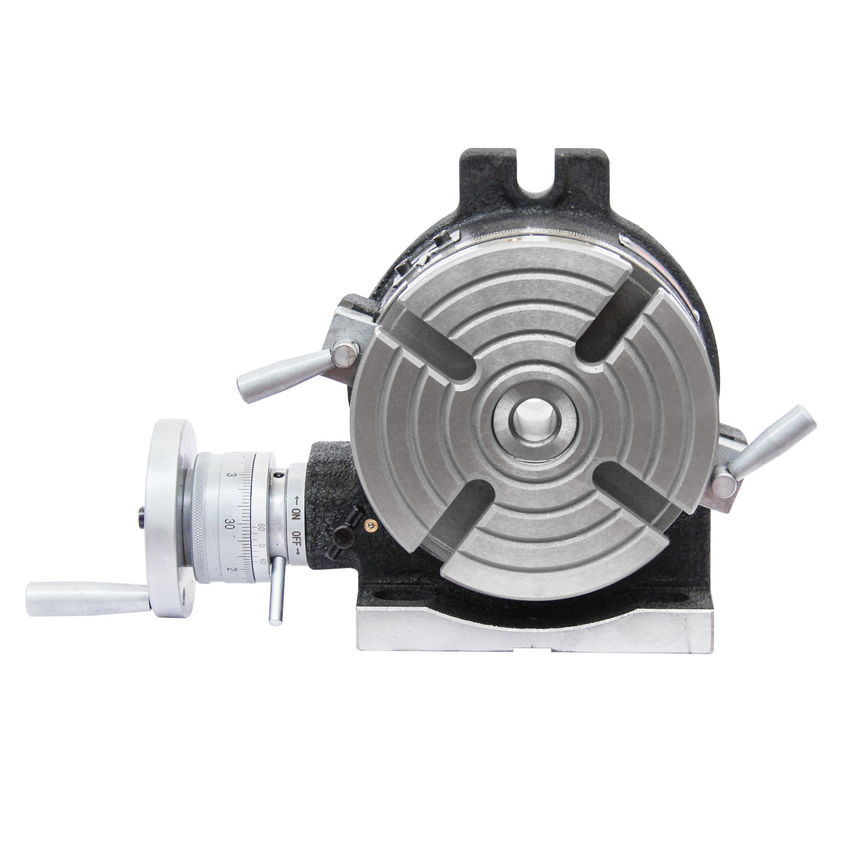 KAKA Industrial HV-6 6"  Rotary table TSL Vertical & Horizontal MT2 Center Sleeve Rotary Table 4 slot Precision Milling Table