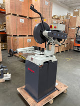 KAKA INDUSTRIAL Abrasive Saw, Powerful Chop Saw for Metal Cutting, 0-45 Degrees Adjustable Miter Saw, 16-in Blade 5500W 3840RPM, Abrasive Cut Off Saws Swivel Base and Mitering Head 230V-60HZ-3PH TV-16 (Not Brand New)