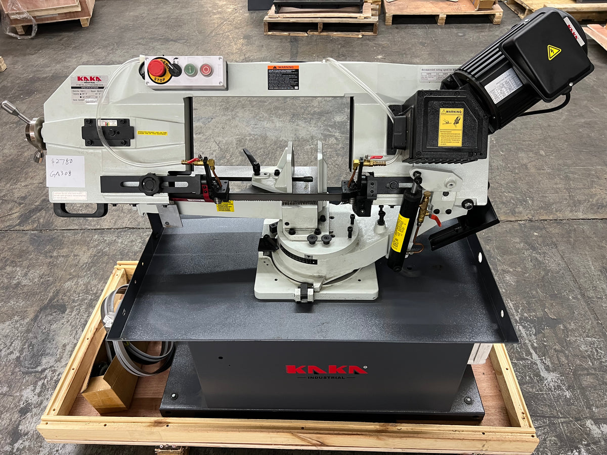 (Not Brand New) 9 in Gear Drive Metal Band Saw, 7x12 in, Hydraulic, 2 HP BS-912GR