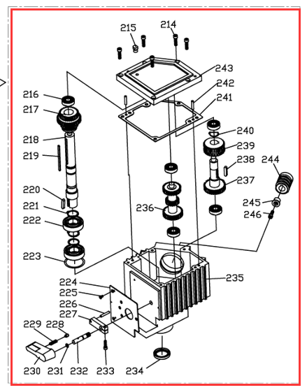 188012-235 Reduction gear assembly for BS-912GR