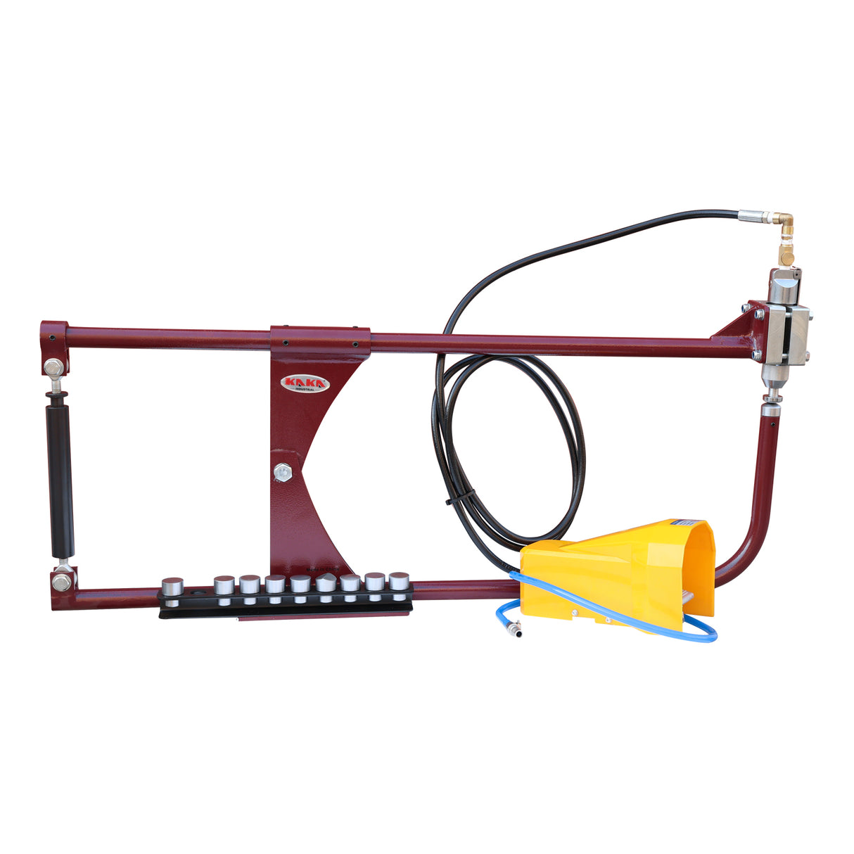 KAKA INDUSTRIAL Pneumatic Planishing Hammer, 24" Throat Depth, Air Powered Metal Shaping Tool with 9 Anvils for Auto Body Repair, Metal Crafting & Sculpting, Benchtop English Wheel Alternative PPH-24