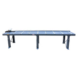 KAKA INDUSTRIAL Roller Conveyor with Digital Length Stop, 120" Adjustable Material Support Stand, Heavy Duty Steel Roller Table, 882 lbs Load Capacity, Height Adjustable Conveyor Roller Stand RB365x3000D